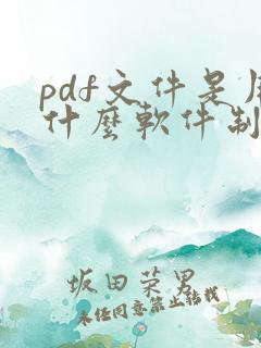 pdf文件是用什么软件制作的