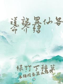 道诡异仙各个司命介绍