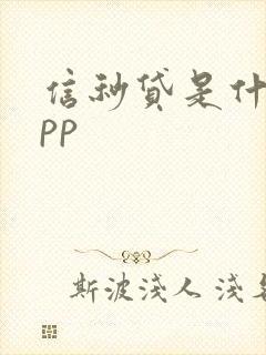 信秒贷是什么app