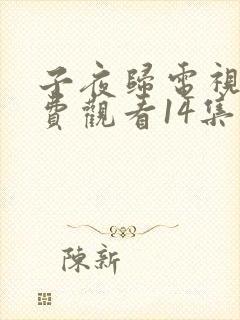 子夜归电视剧免费观看14集