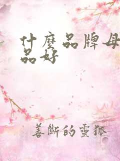 什么品牌母婴用品好