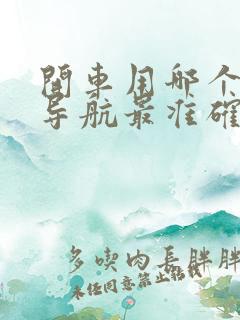 开车用哪个地图导航最准确