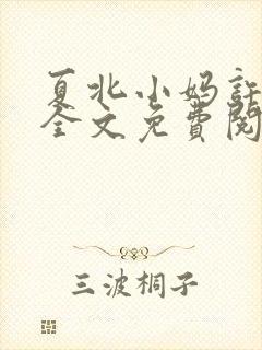 夏北小妈许馨柔全文免费阅读小说
