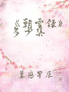 《朝雪录》一共多少集