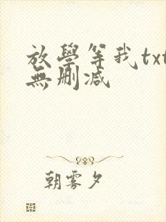 放学等我txt无删减