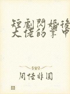 短剧闪婚后成了大佬的掌中之物