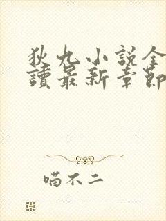 狄九小说全文阅读最新章节更新