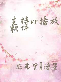 支持vr播放的软件