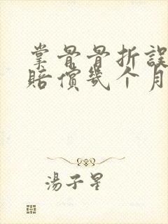 掌骨骨折误工费赔偿几个月