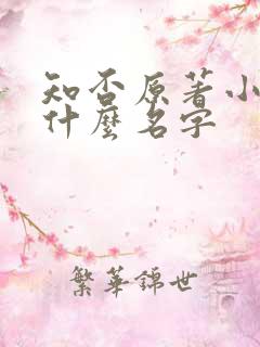 知否原著小说叫什么名字