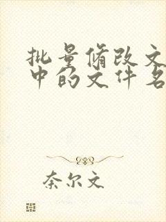 批量修改文件夹中的文件名称