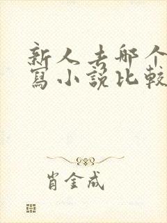 新人去哪个网站写小说比较好