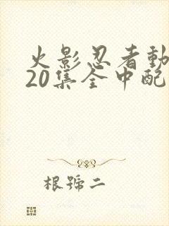 火影忍者动漫720集全中配版免费观看