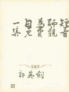一日为师短剧全集免费观看