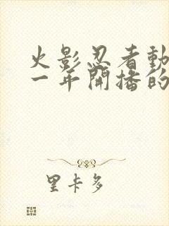 火影忍者动漫哪一年开播的