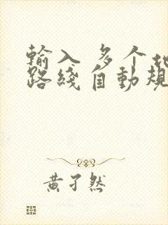 输入 多个地点路线自动规划