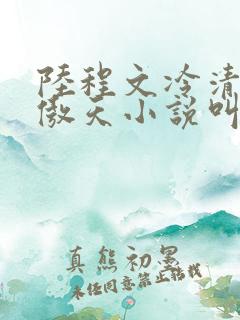 陆程文冷清秋龙傲天小说叫啥名