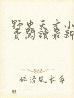 野史天才小说免费阅读最新章节更新时间