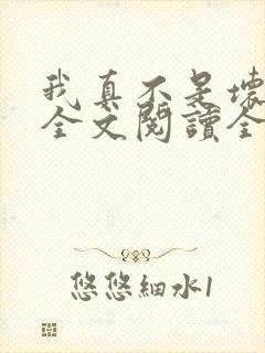 我真不是坏男人全文阅读全文