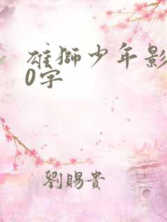 雄狮少年影评50字