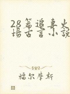 28篇追妻火葬场古言小说