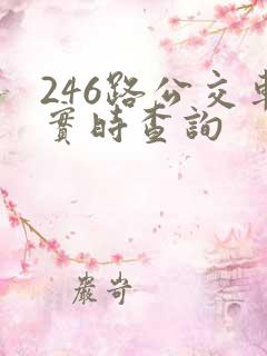 246路公交车实时查询