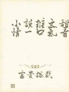 小说推文甜文言情一口气看完