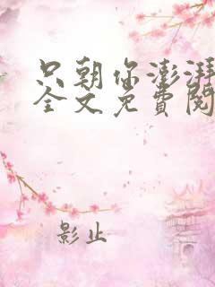 只朝你澎湃小说全文免费阅读