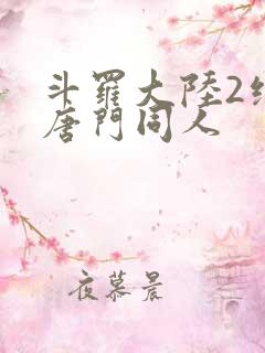 斗罗大陆2绝世唐门同人
