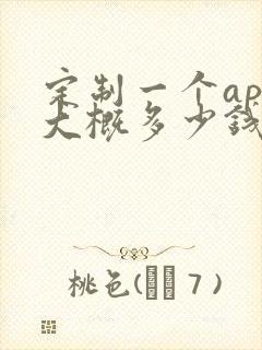 定制一个app大概多少钱