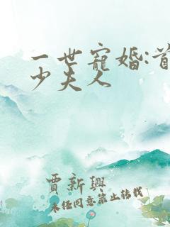 一世宠婚:首席少夫人