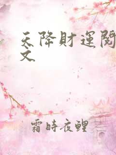 天降财运阅读全文