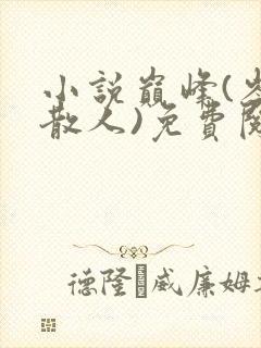 小说巅峰(岑寨散人)免费阅读