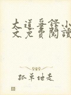 大道争锋小说全文免费阅读免费