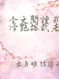 全文阅读 我的冷艳总裁老婆