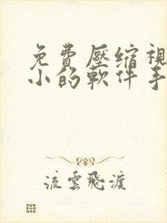 免费压缩视频大小的软件手机