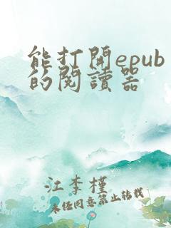 能打开epub的阅读器