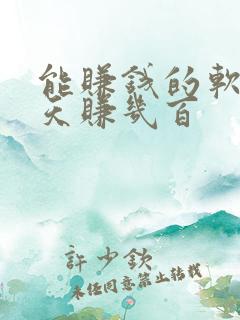 能赚钱的软件一天赚几百