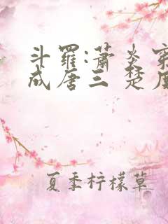 斗罗:萧炎穿越成唐三 楚度大魔王