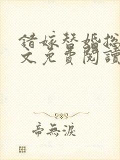 错嫁替婚总裁全文免费阅读的