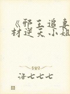 《邪王追妻:废材逆天小姐》