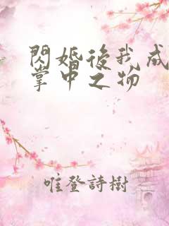 闪婚后我成大佬掌中之物