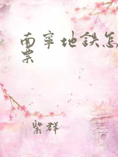 南宁地铁怎么买票