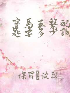 宝马五系配车钥匙要多少钱