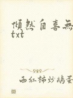 倾然自喜无删减txt