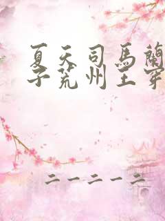夏天司马兰九皇子荒州王穿越短剧