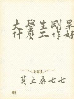 大学生刚毕业做什么工作好