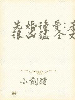 先婚后爱:老公很凶猛 全文免费阅读