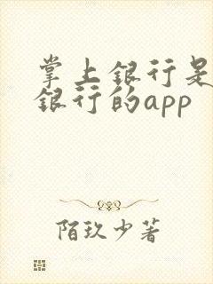 掌上银行是哪个银行的app