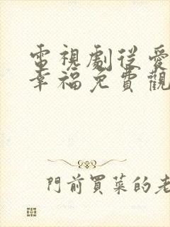 电视剧从爱情到幸福免费观看